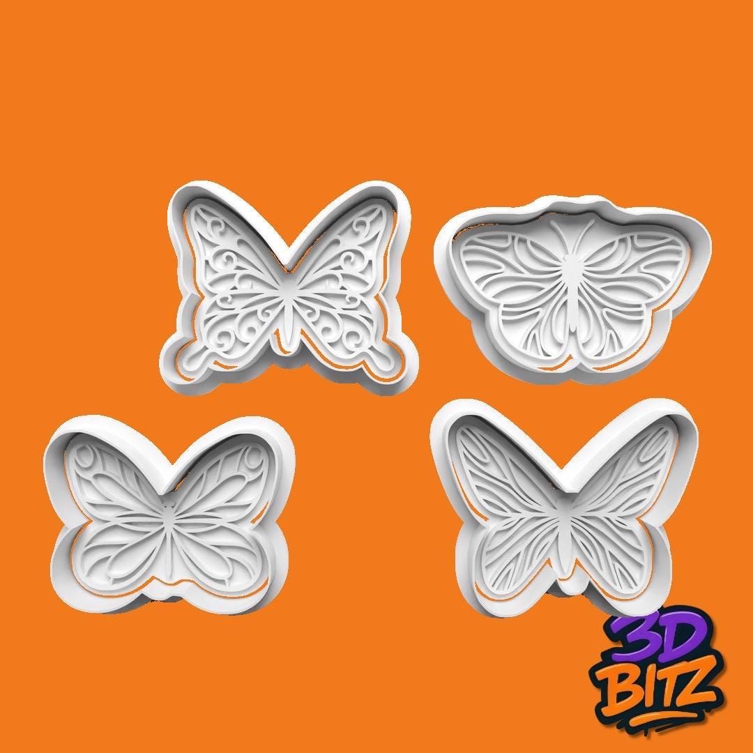 Butterfly Cookie Cutter & Embosser Set