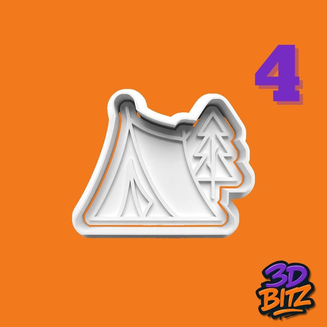 Camping Cookie Cutter & Embosser Set