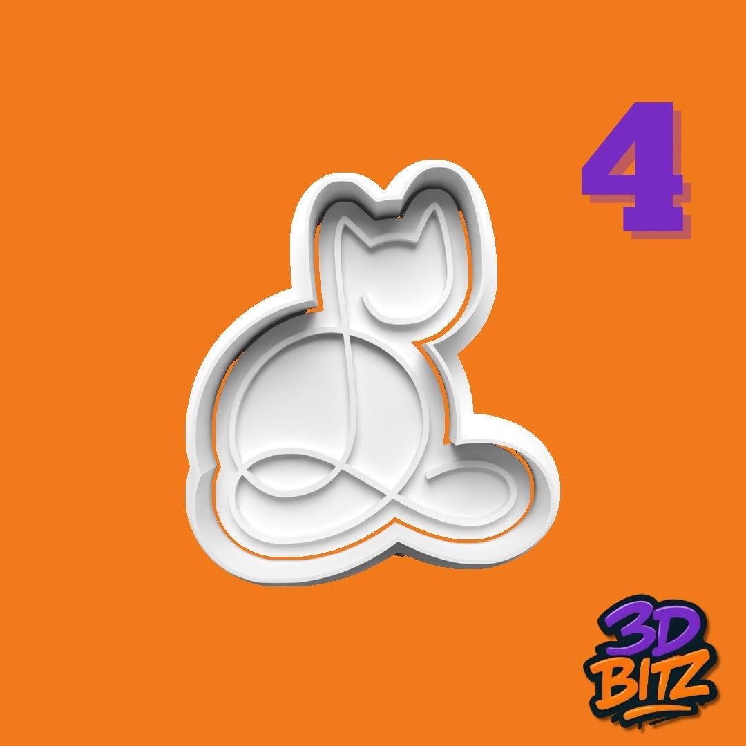 Cat Cookie Cutter & Embosser Set