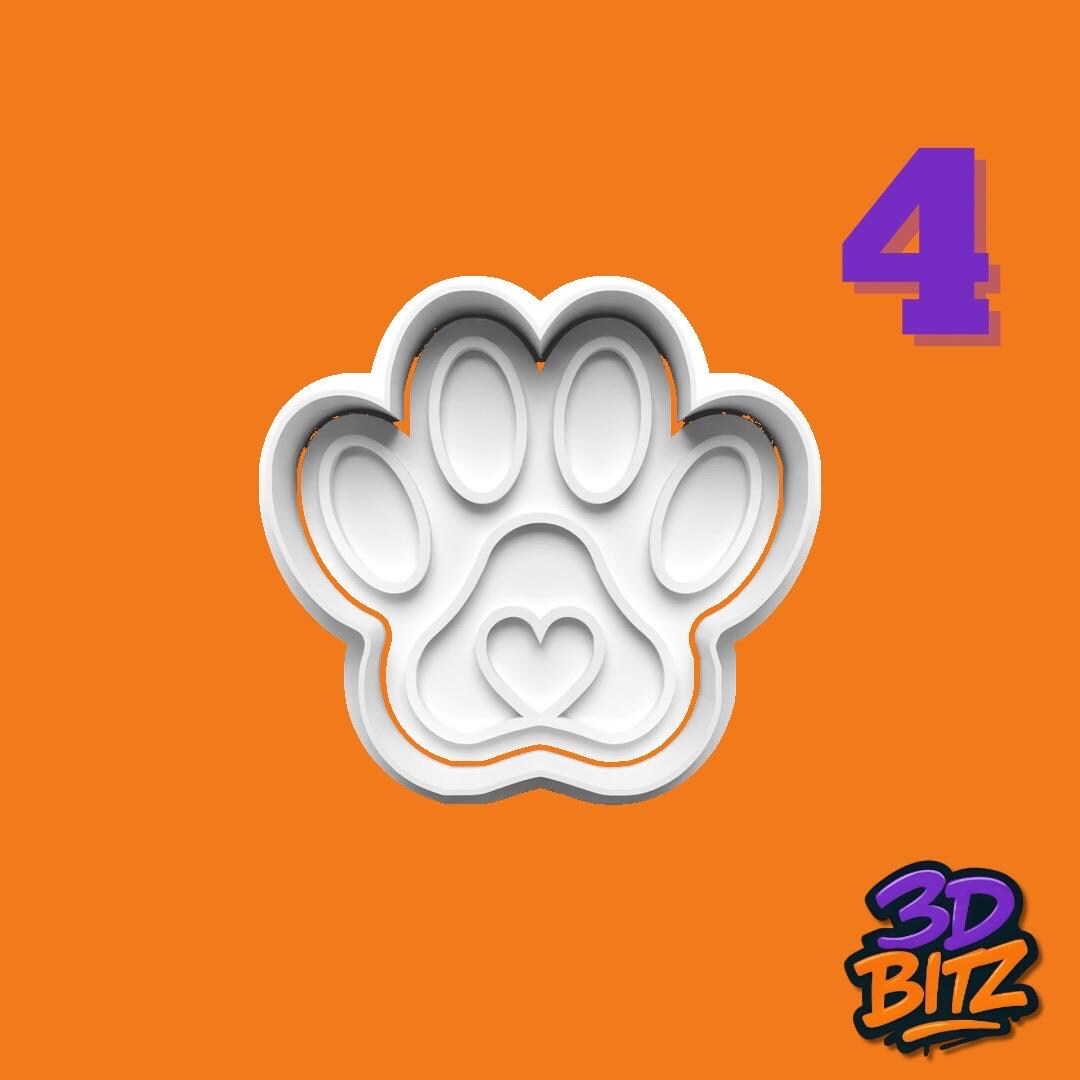 Dog Paw Cookie Cutter & Embosser Set