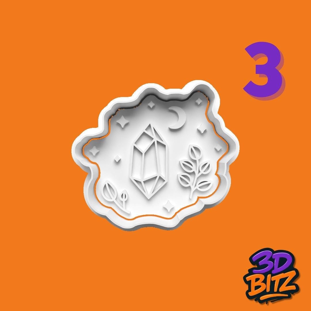 Crystal Moon Cookie Cutter & Embosser Set