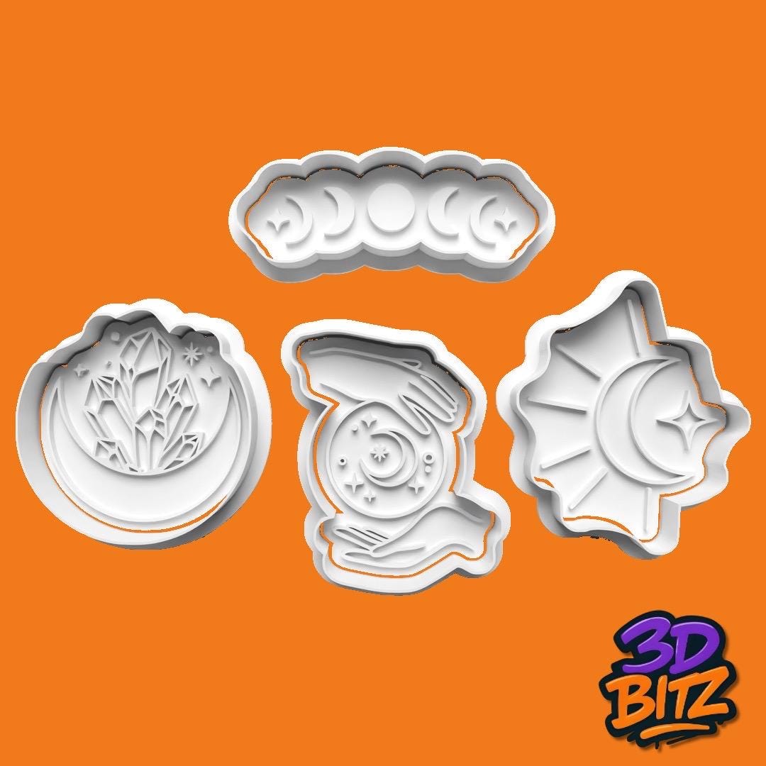 Moon Phase Cookie Cutter & Embosser Set