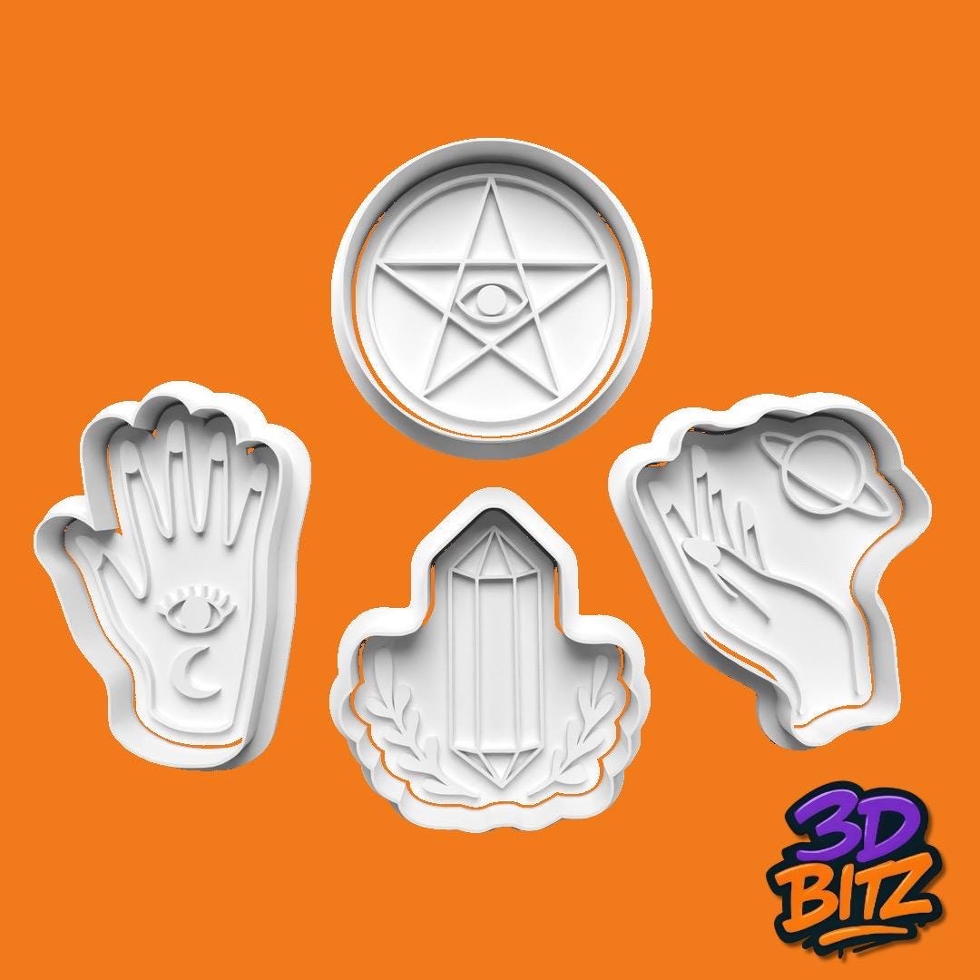Mystic Symbol Cookie Cutter & Embosser Set