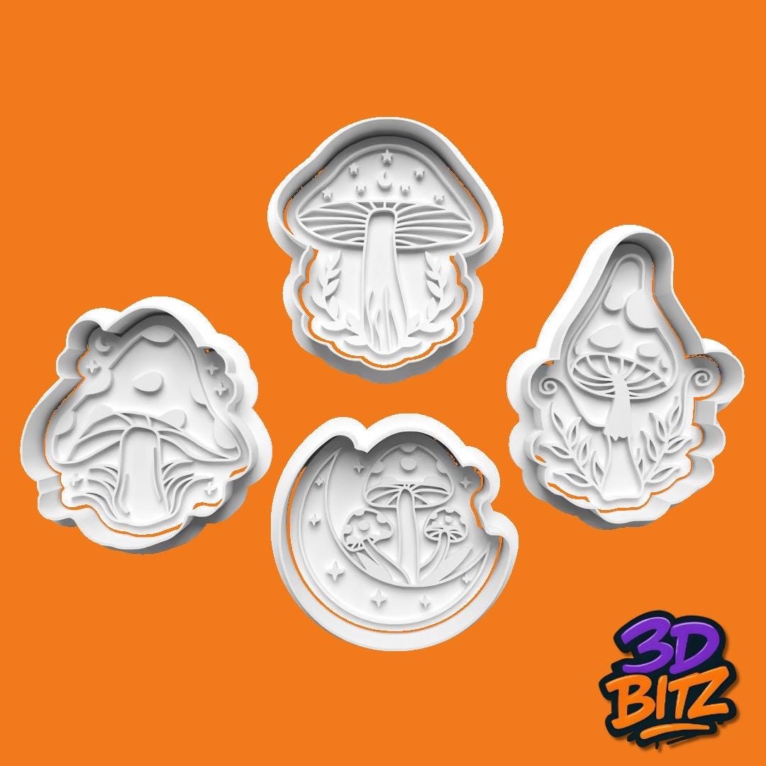 Toadstool Cookie Cutter & Embosser Set
