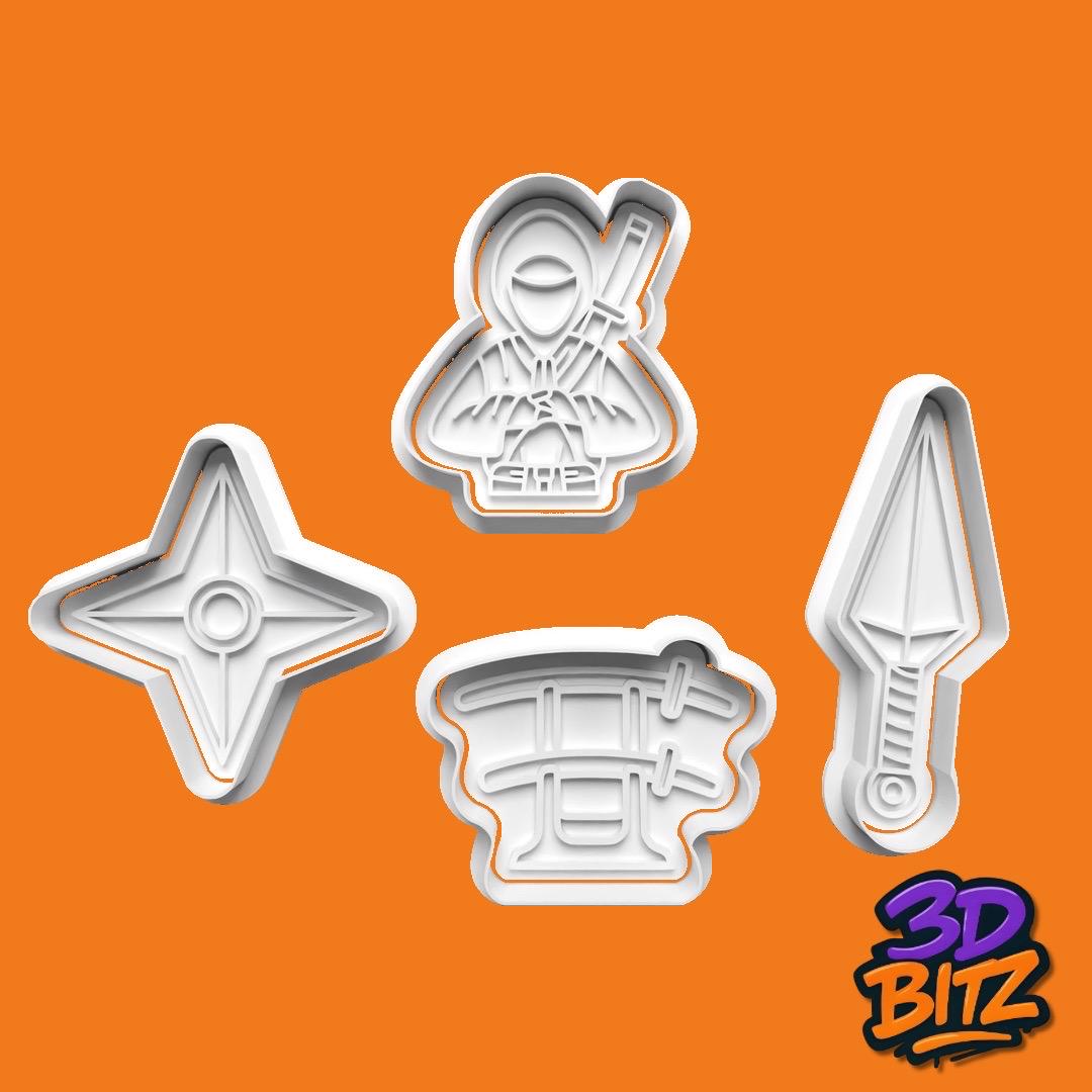 Ninja Cookie Cutter & Embosser Set