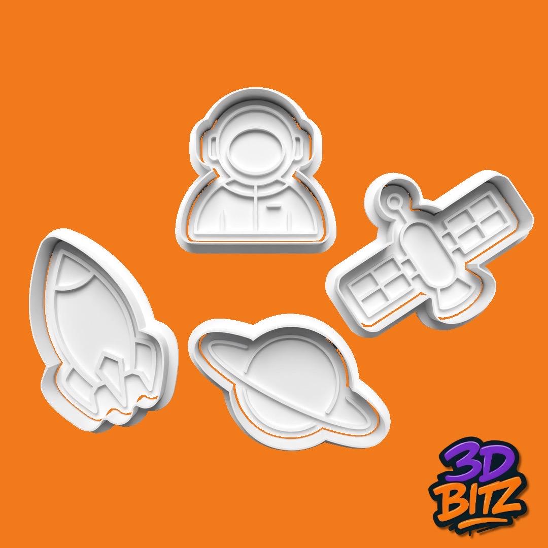 Space Cookie Cutter & Embosser Set