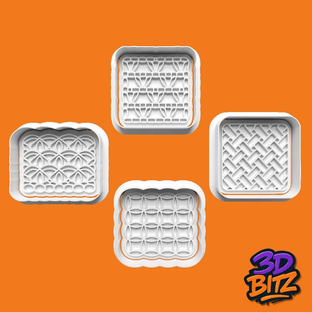 Crochet Pattern Cookie Cutter & Embosser Set