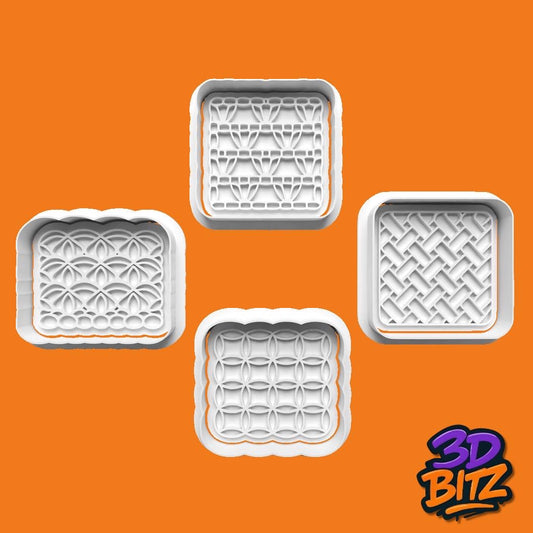 Crochet Pattern Cookie Cutter & Embosser Set