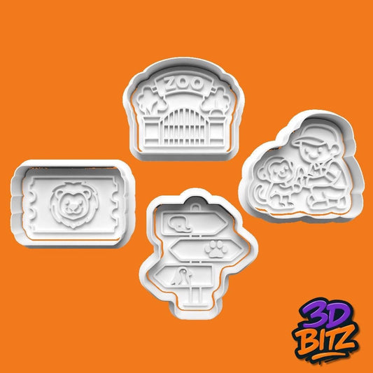 Zoo Cookie Cutter & Embosser Set