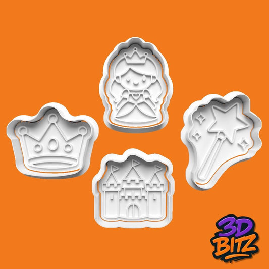 Princess Cookie Cutter & Embosser Set