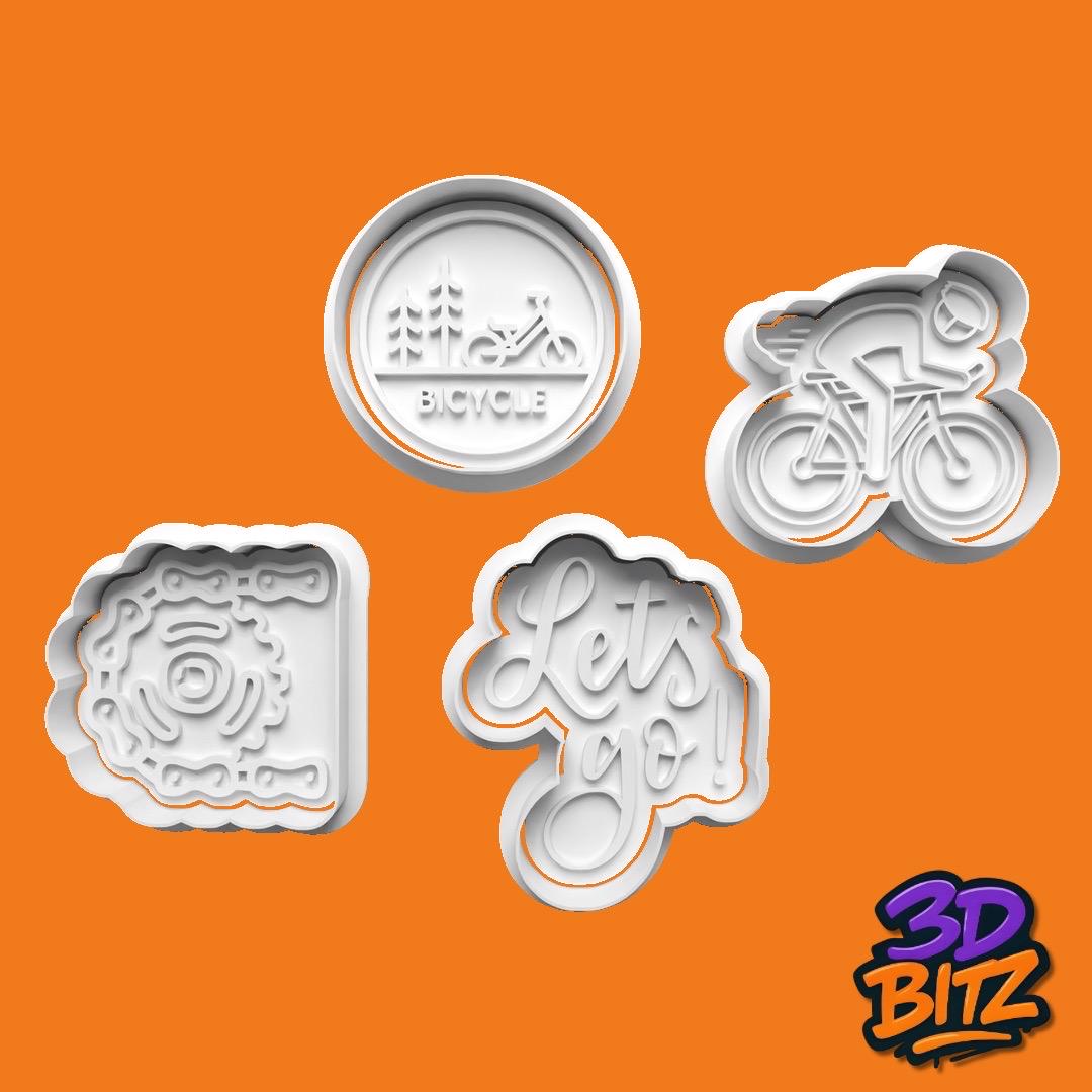 Cycling Cookie Cutter & Embosser Set