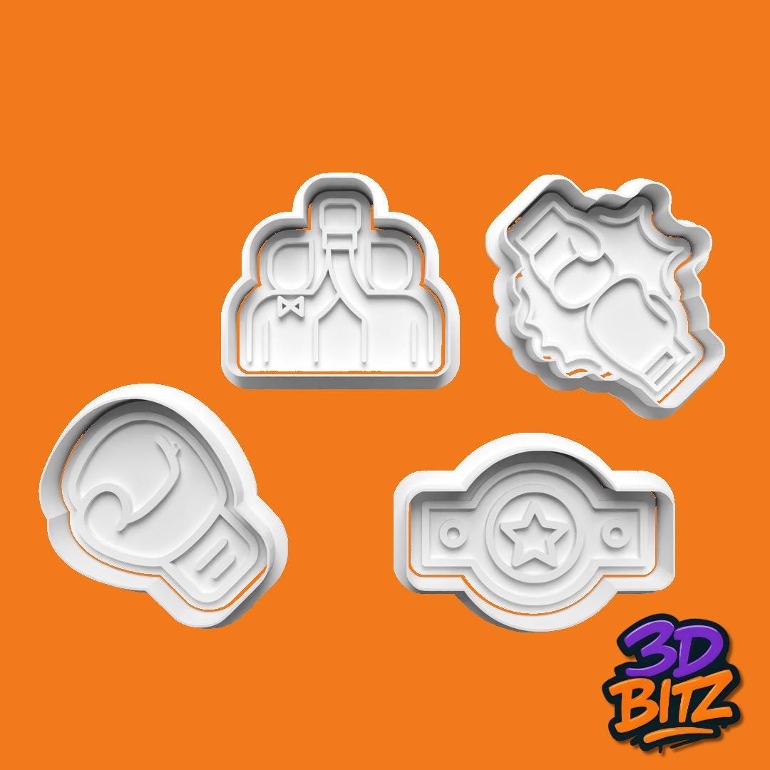 Boxing Cookie Cutter & Embosser Set