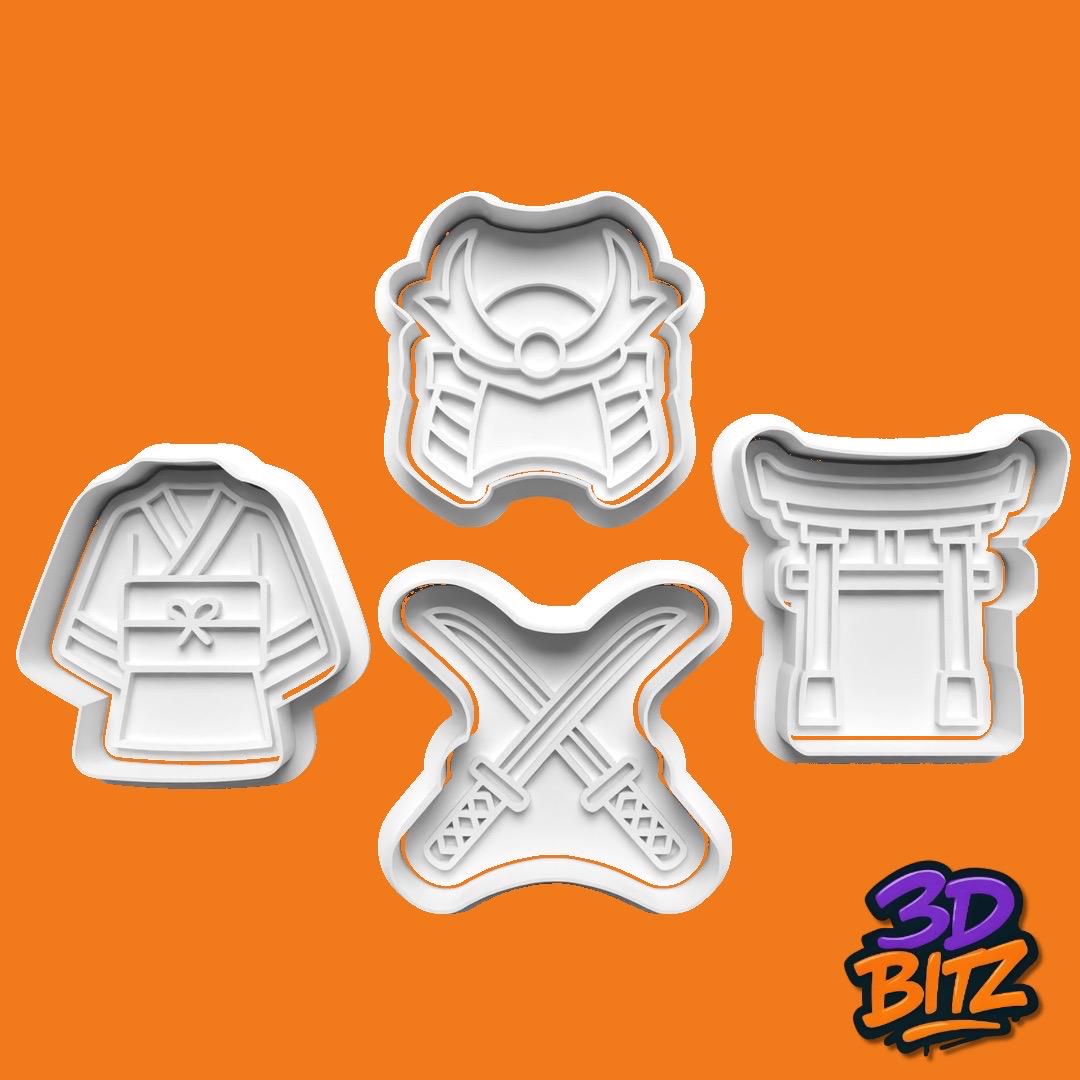 Japanese, ninja temple Cookie Cutter & Embosser Set