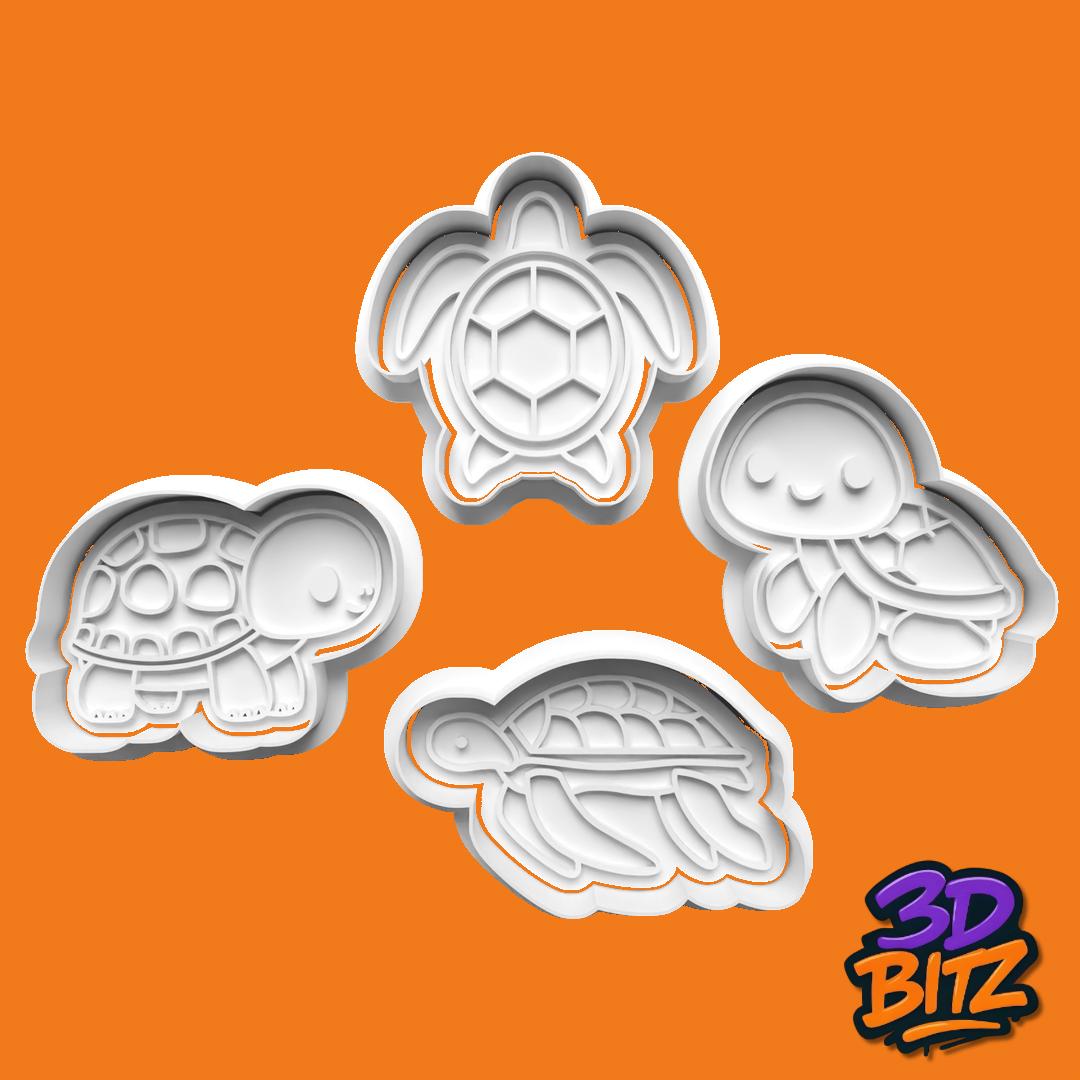 Turtle Cookie Cutter & Embosser Set