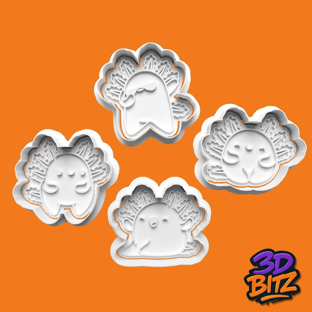 Axolotl Cookie Cutter & Embosser Set