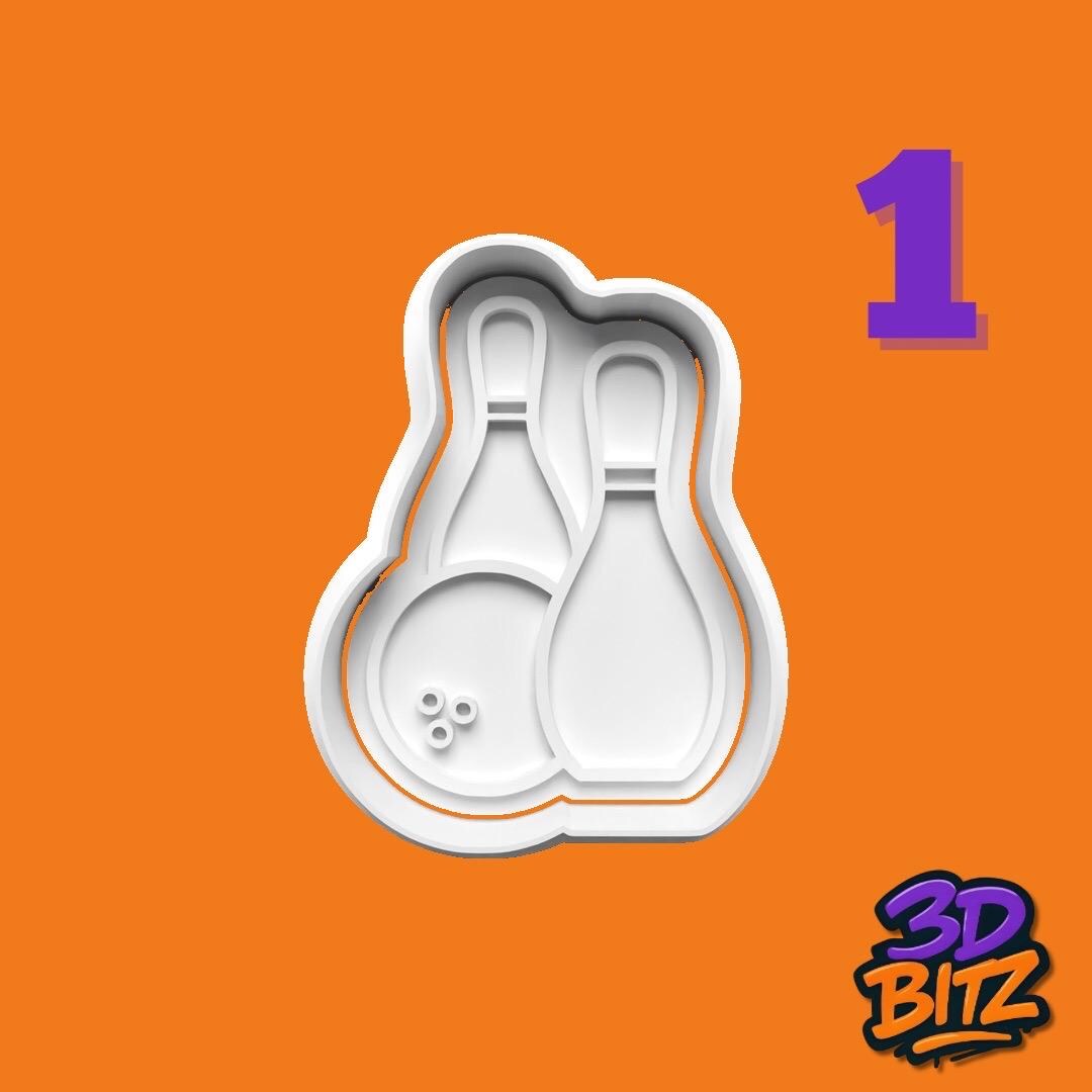 Bowling Cookie Cutter & Embosser Set
