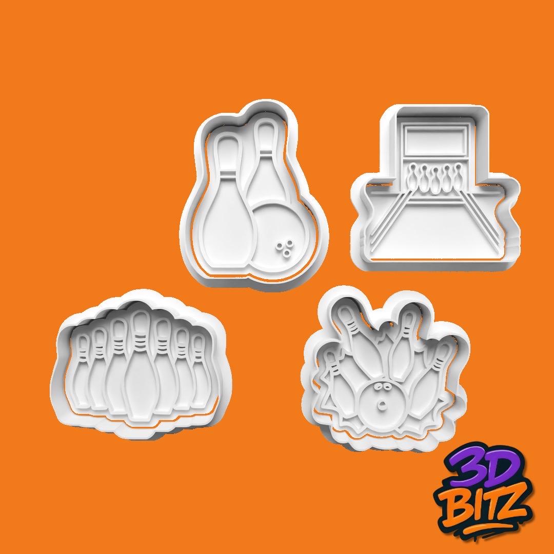 Bowling Cookie Cutter & Embosser Set