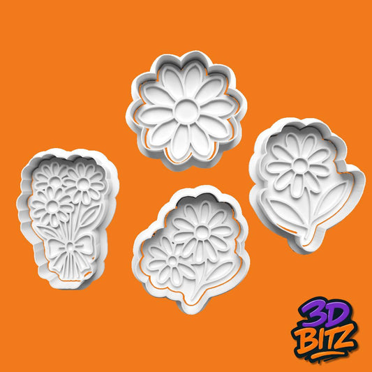 Floral Bouquet Cookie Cutter Set Cookie Cutter & Embosser Set