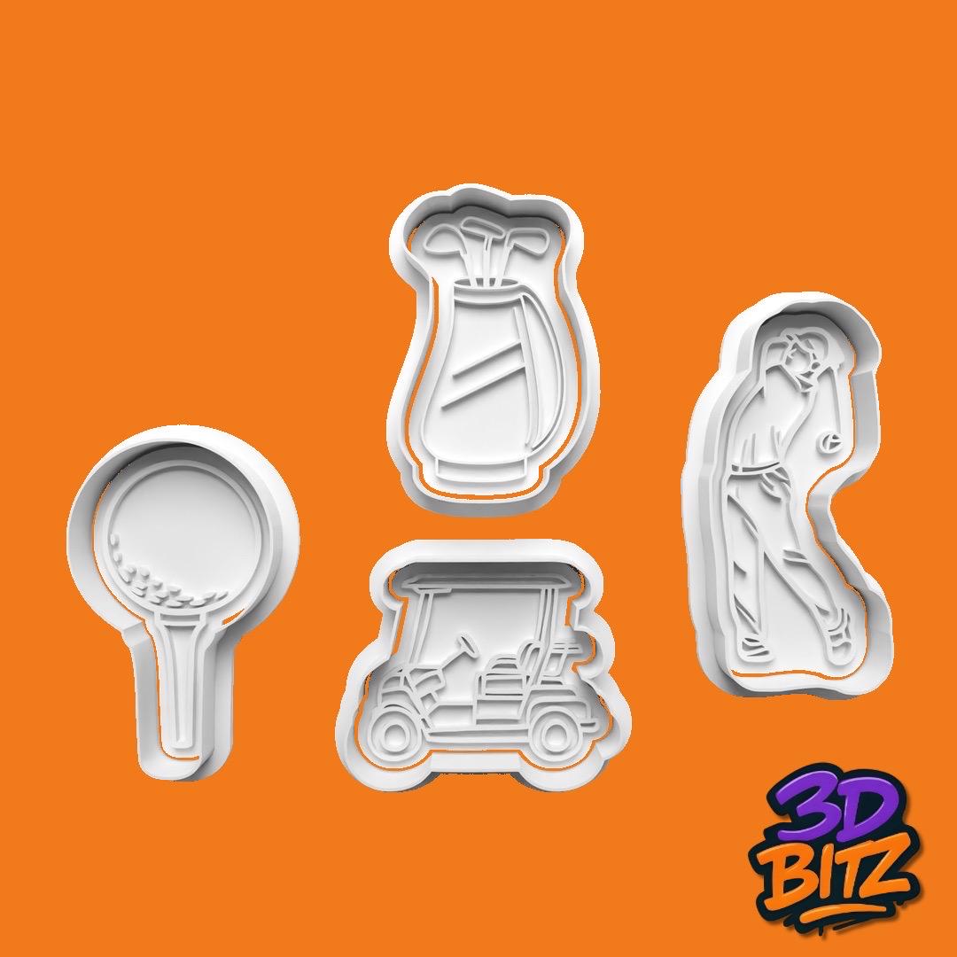 Golf Cookie Cutter & Embosser Set