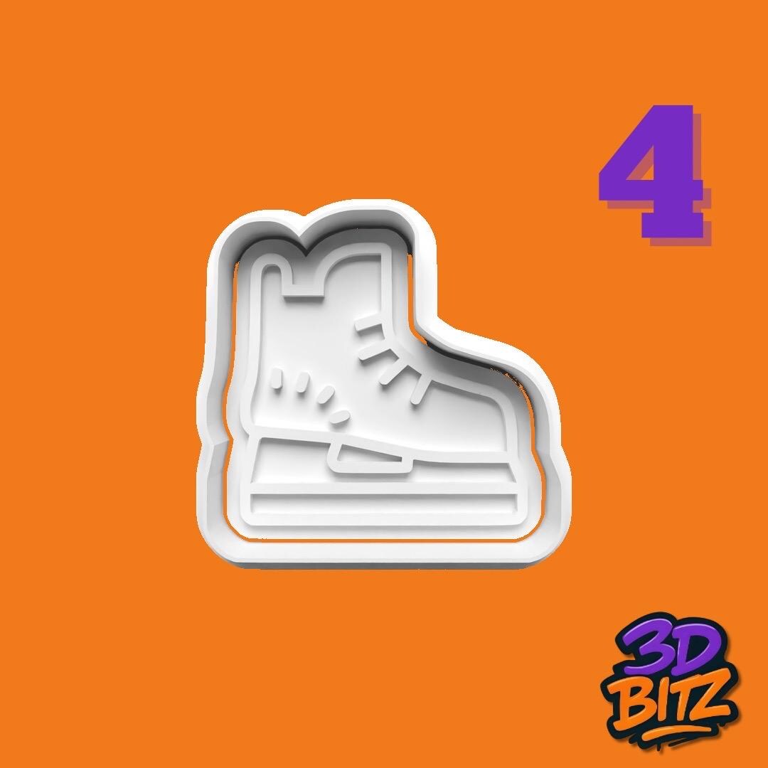 Ice Hockey Cookie Cutter & Embosser Set