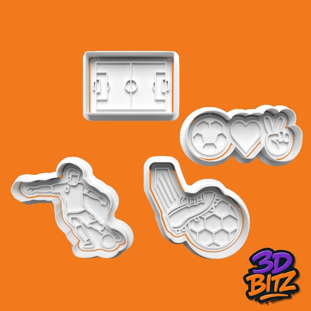 Football Cookie Cutter & Embosser Set