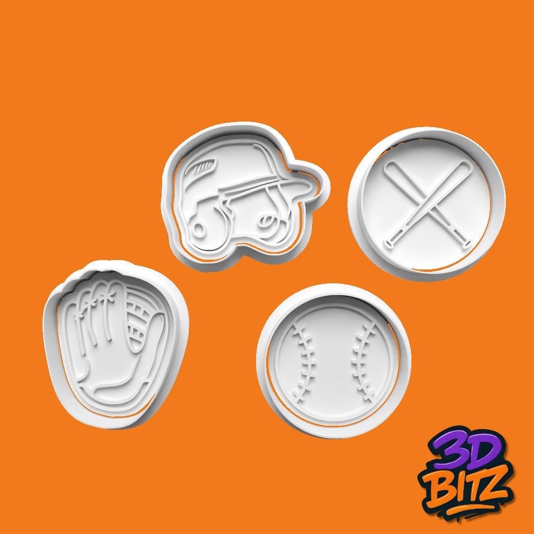 Baseball Cookie Cutter & Embosser Set