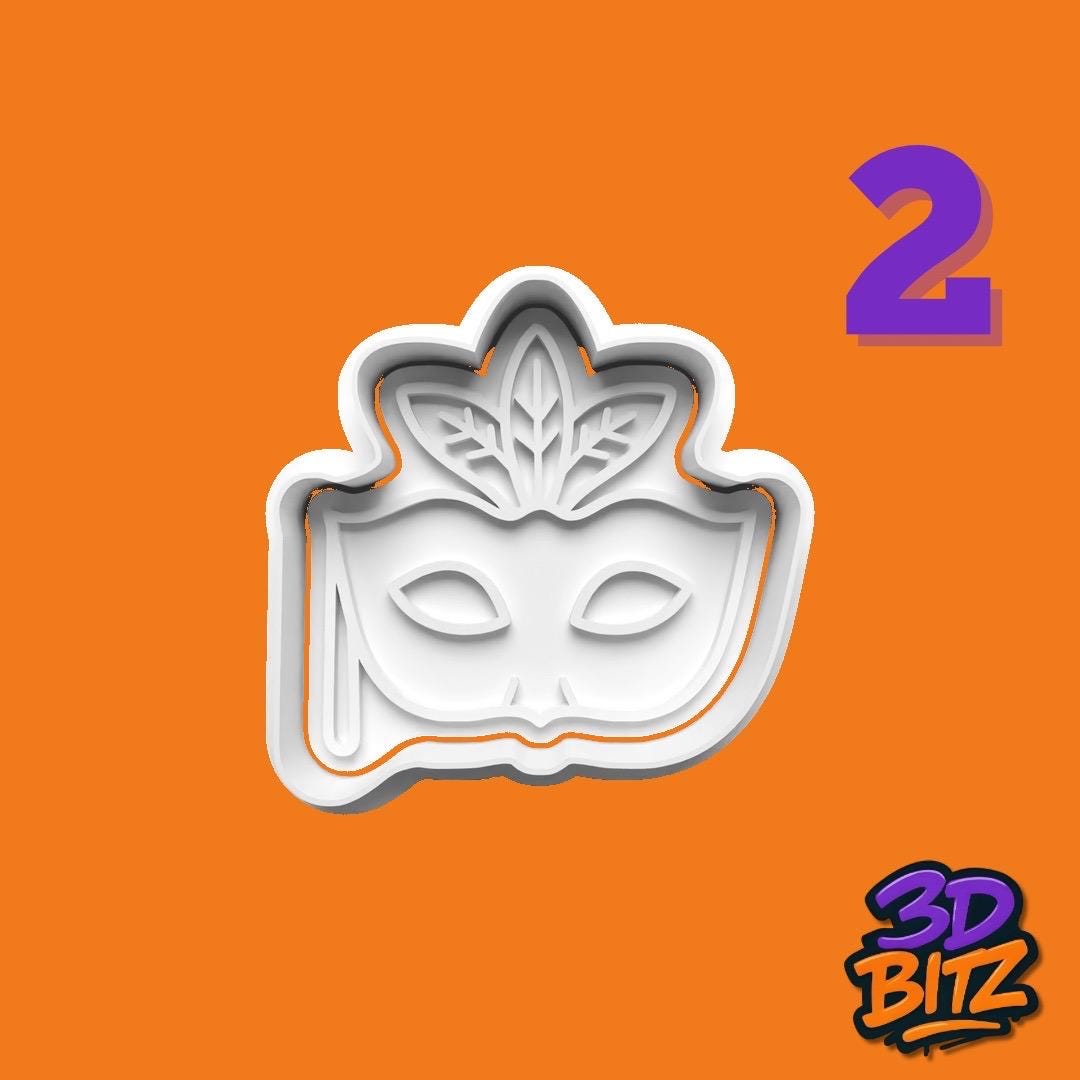 Theatre Mask Cookie Cutter & Embosser Set
