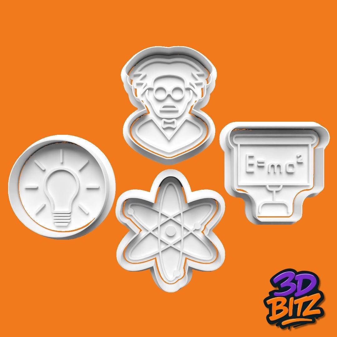 Science Cookie Cutter & Embosser Set