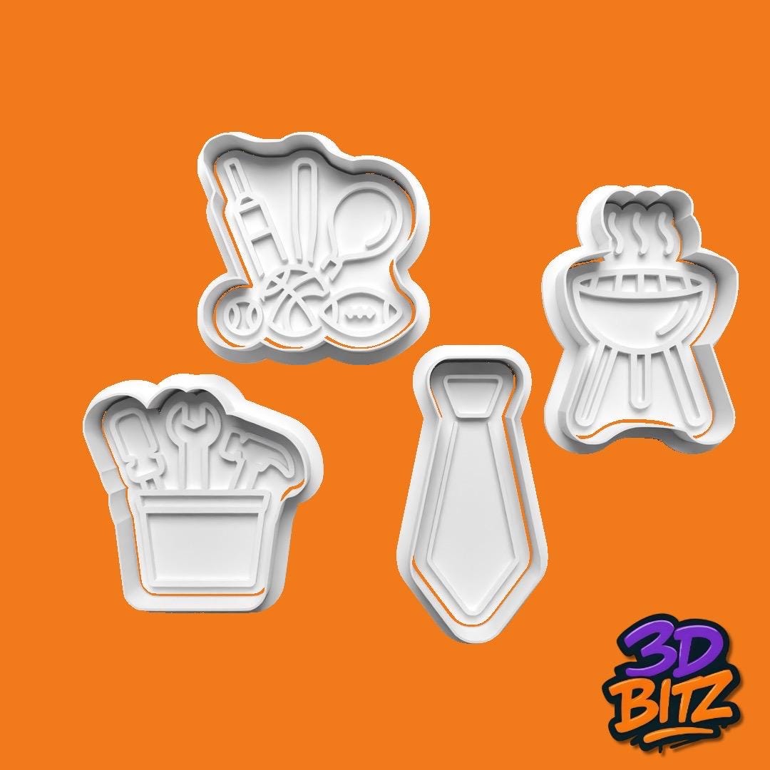 Dad Father’s Day Hobbies Cookie Cutter & Embosser Set