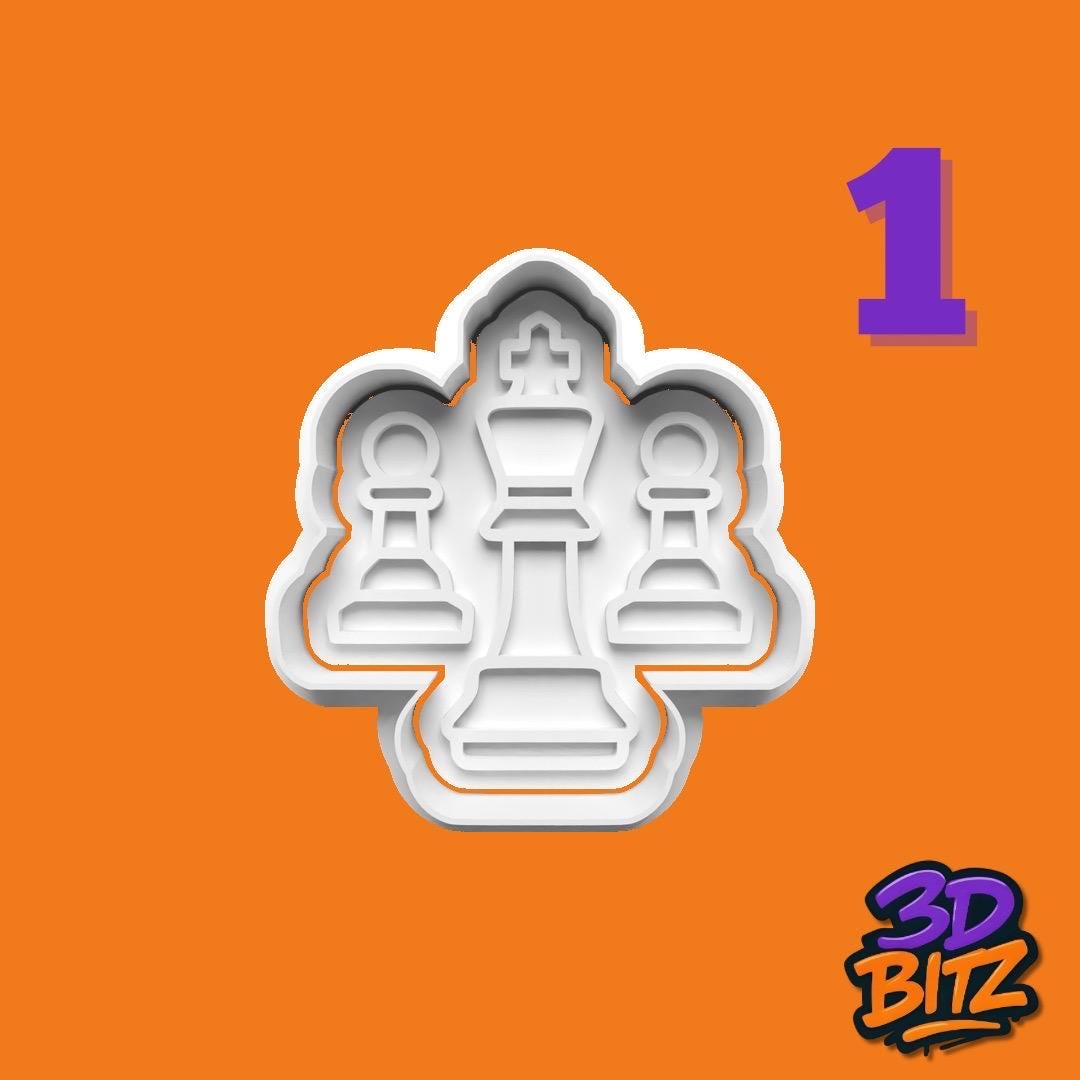 Chess Cookie Cutter & Embosser Set