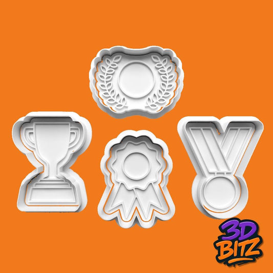 Awards trophy badge Cookie Cutter & Embosser Set