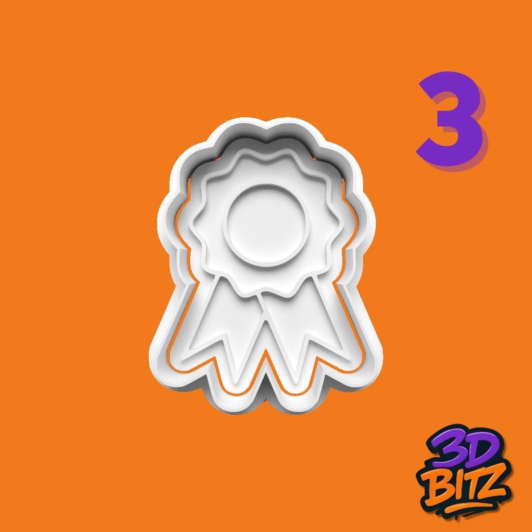 Awards trophy badge Cookie Cutter & Embosser Set