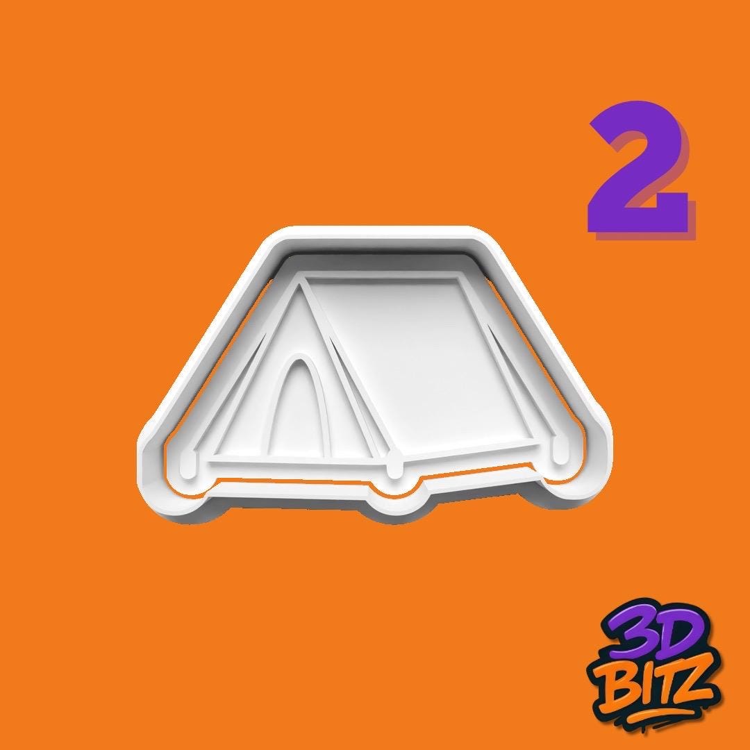 Camping campfire food Cookie Cutter & Embosser Set