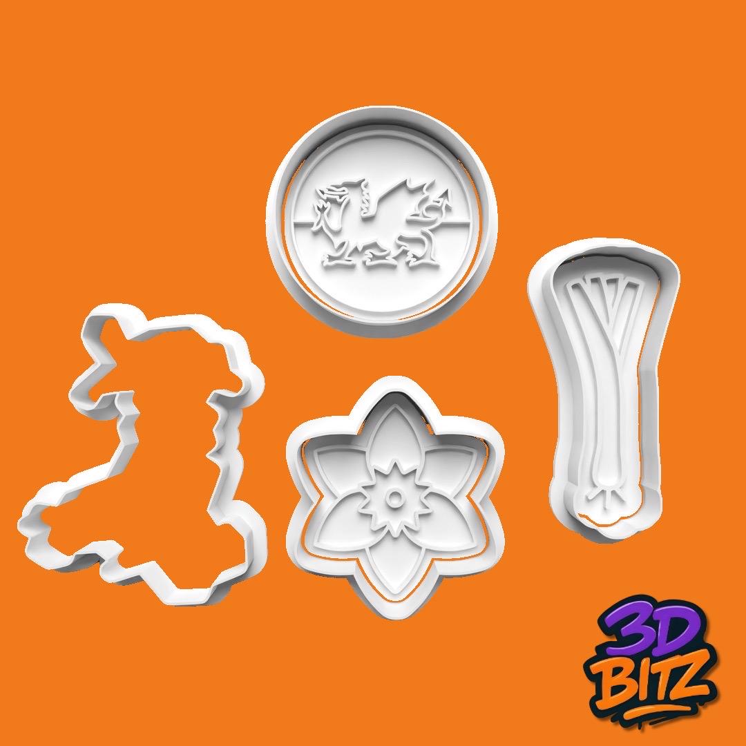Wales Cookie Cutter & Embosser Set
