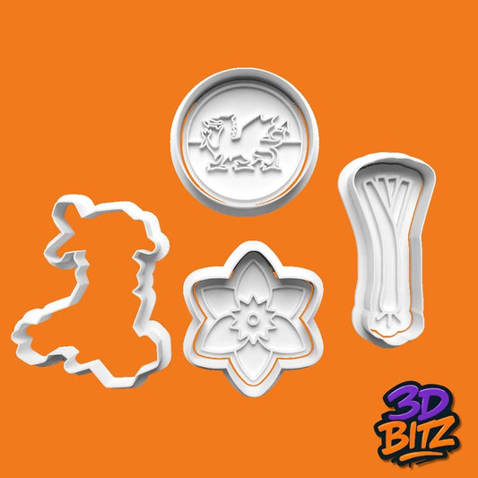 Wales Cookie Cutter & Embosser Set