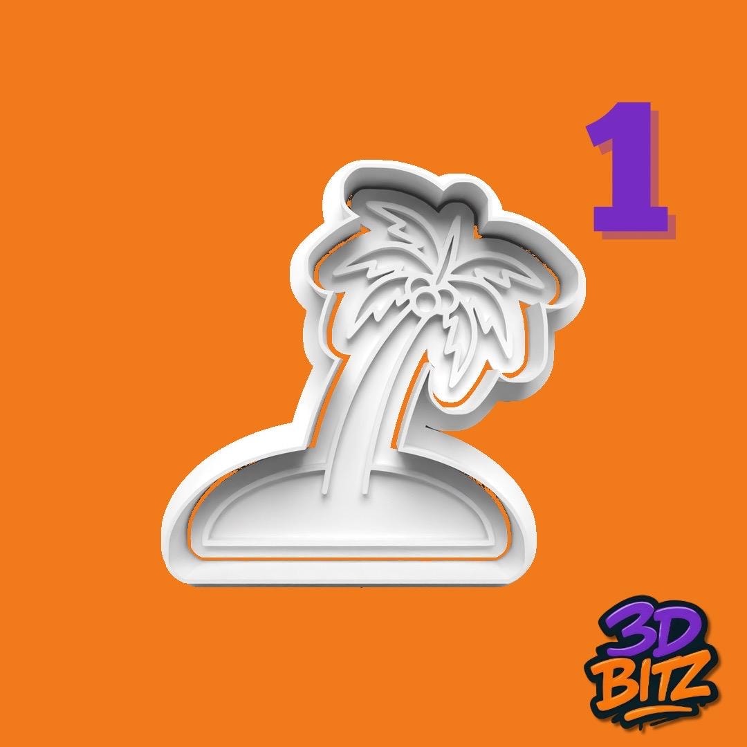 Tropical Cocktail Cookie Cutter & Embosser Set