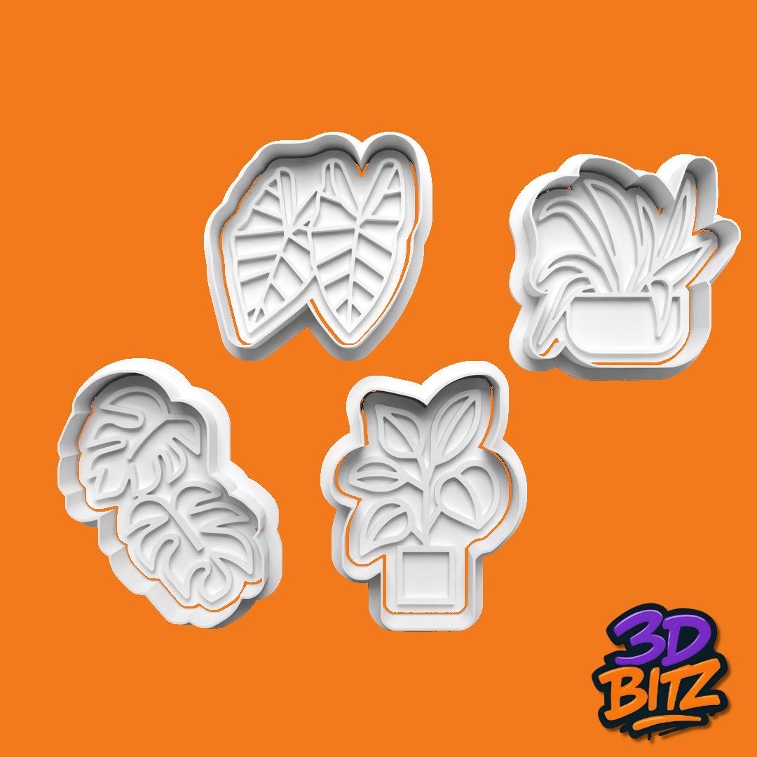 Houseplant Cookie Cutter & Embosser Set