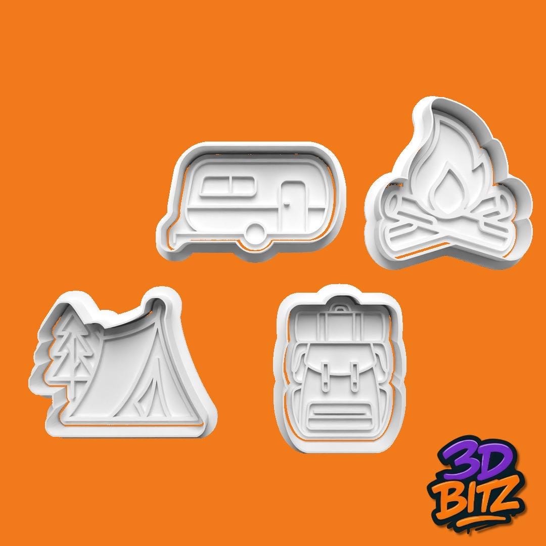 Camping Cookie Cutter & Embosser Set