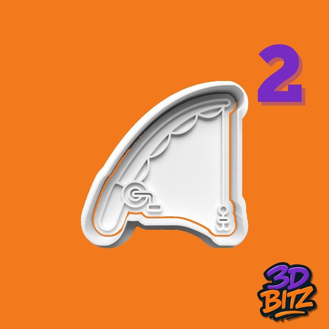 Fishing Cookie Cutter & Embosser Set