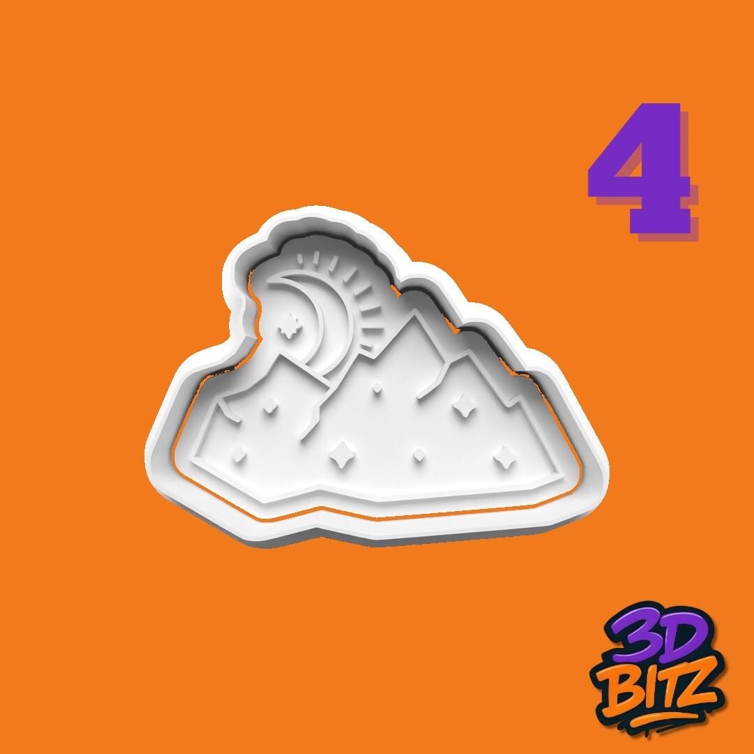 Crystal Moon Cookie Cutter & Embosser Set