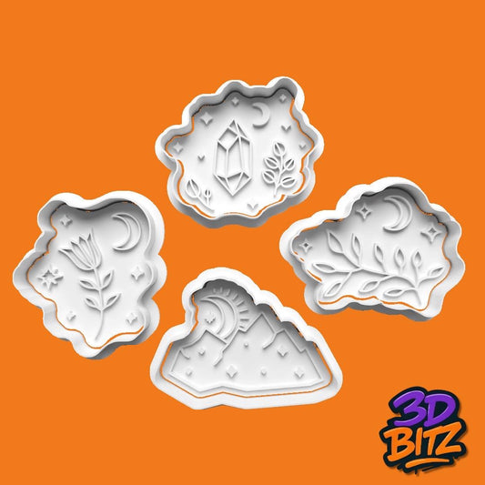 Crystal Moon Cookie Cutter & Embosser Set