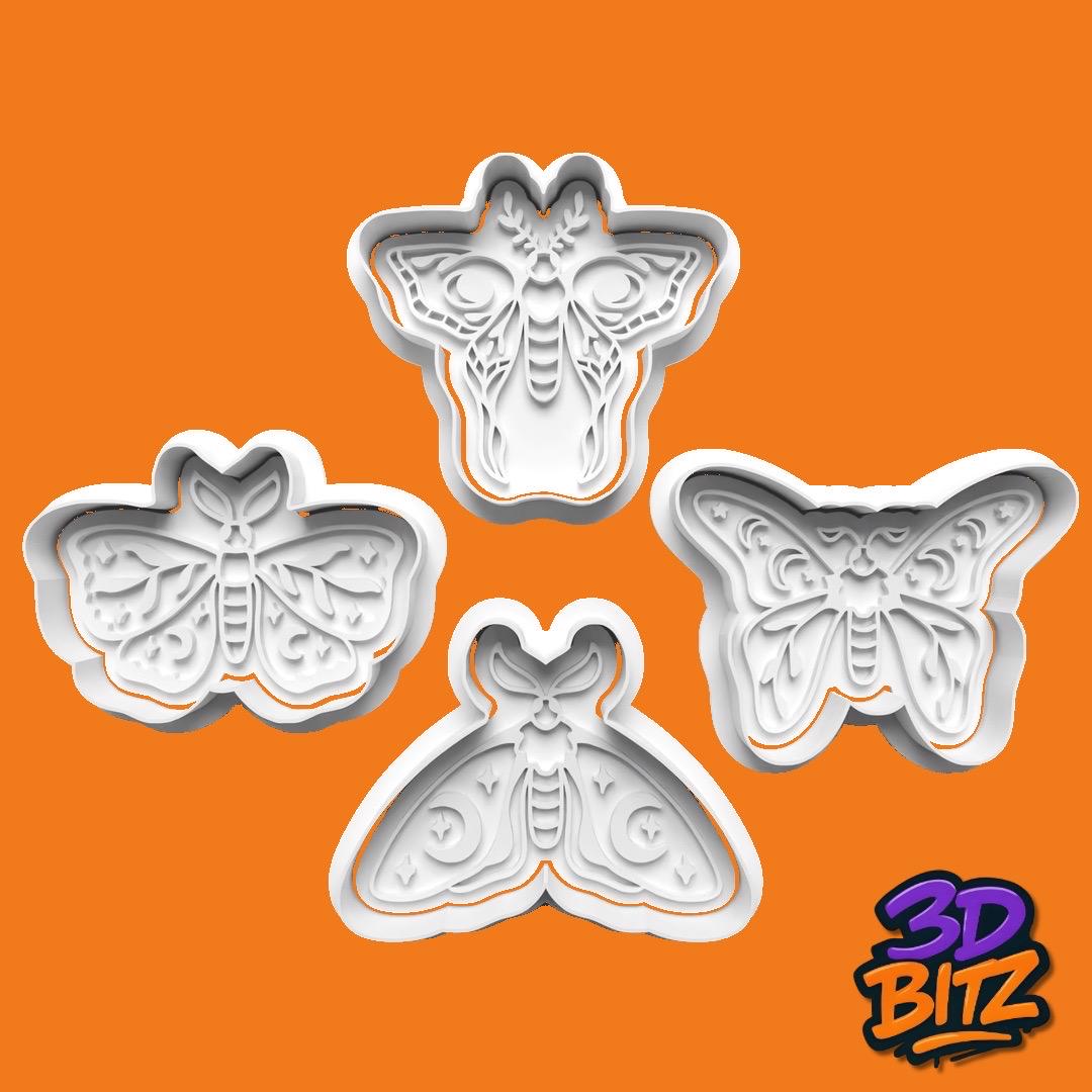 Moth Cookie Cutter & Embosser Set