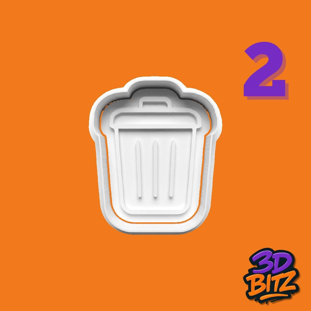 Food Waste & Recycling bin lorry Cookie and Biscuit Cutters with Embossers Cookie Cutter & Embosser Set