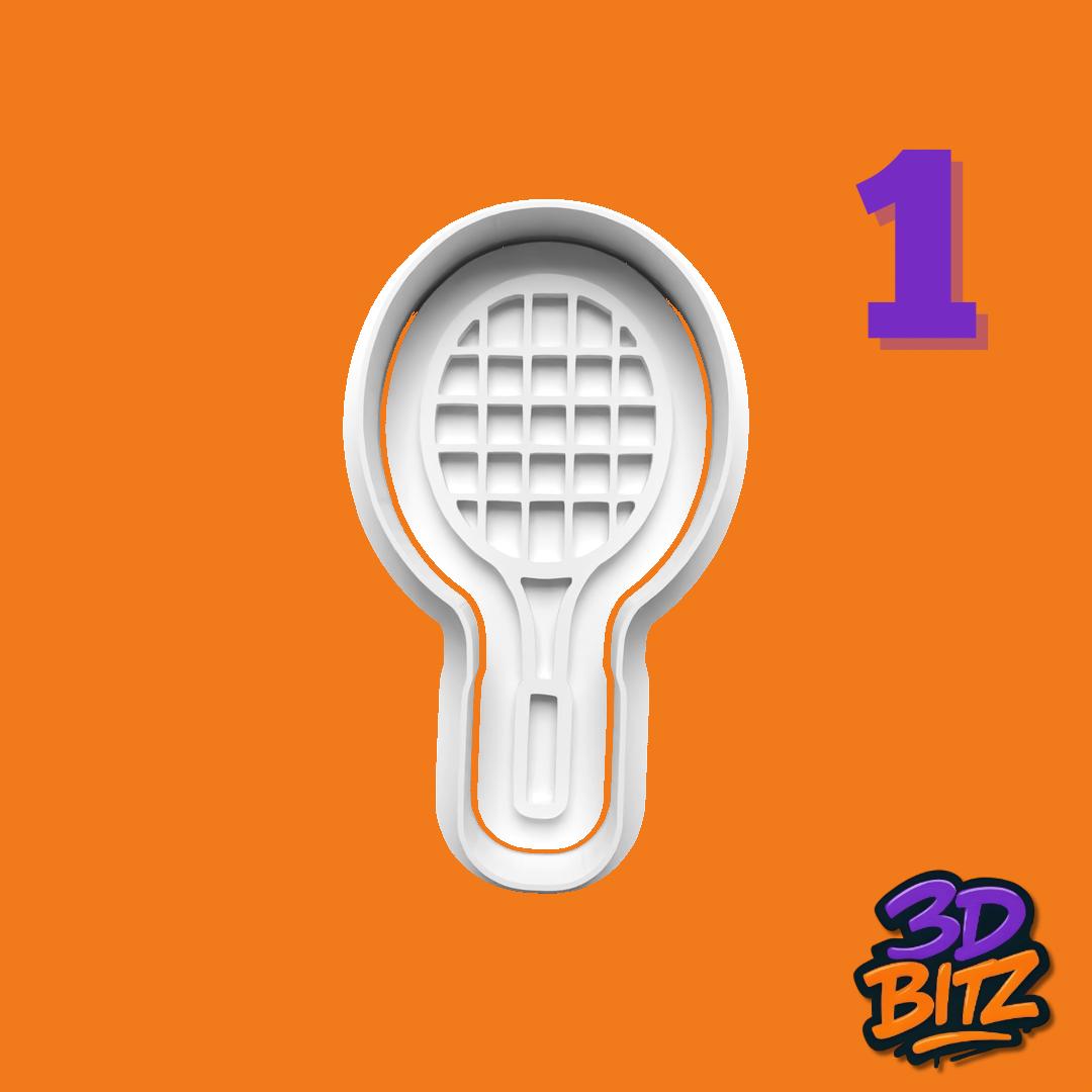 Badminton Cookie Cutter Set: 3D Printed Sports Baking Cookie Cutter & Embosser Set