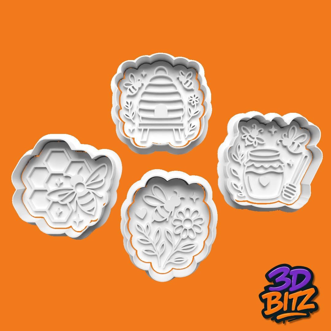 Bee Cookie Cutter & Embosser Set