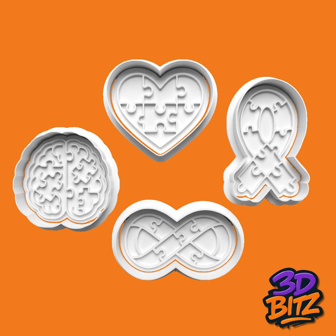 Puzzle Piece Cookie Cutter & Embosser Set