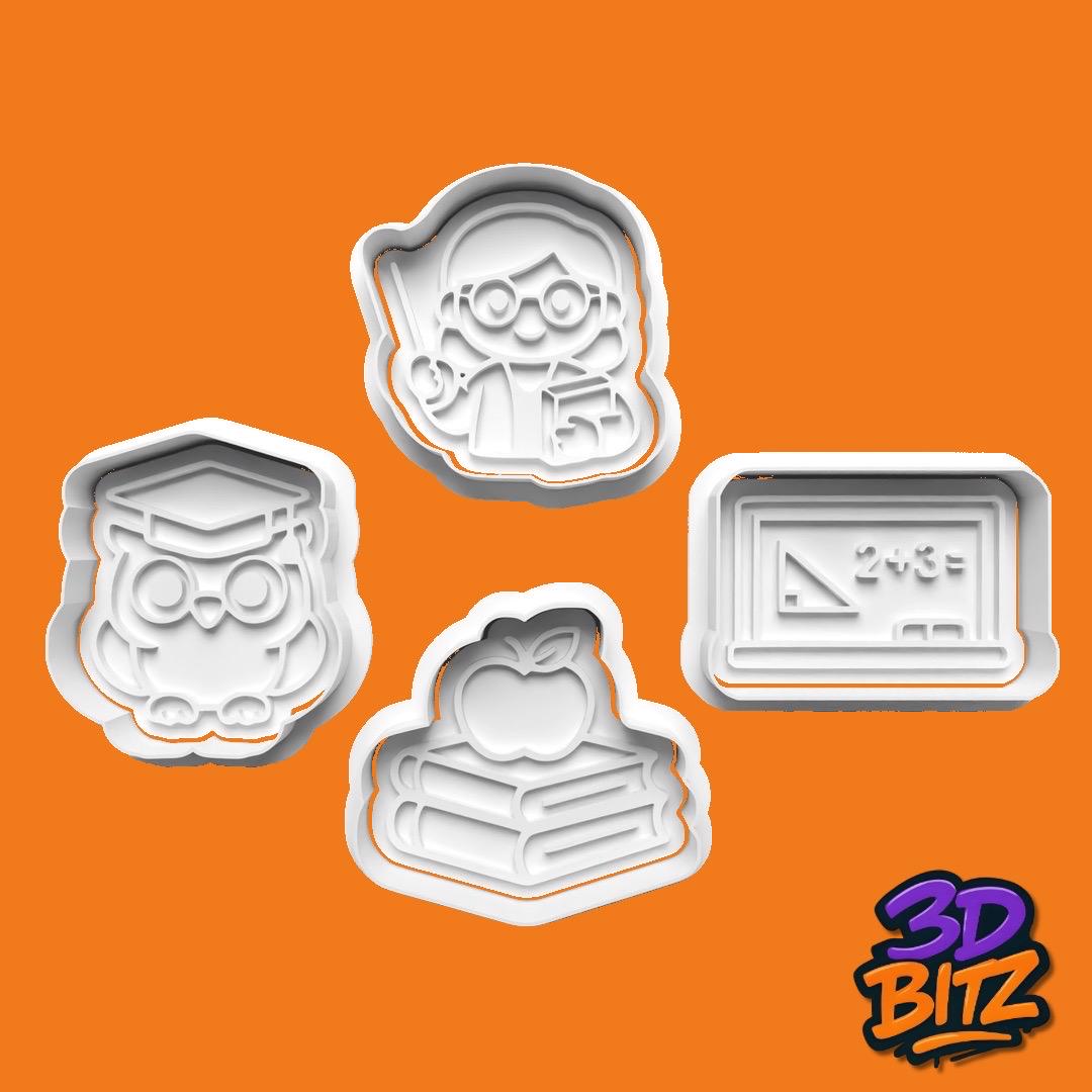 Teacher Cookie Cutter & Embosser Set