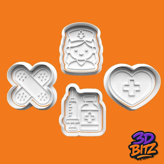 Nurse Cookie Cutter & Embosser Set