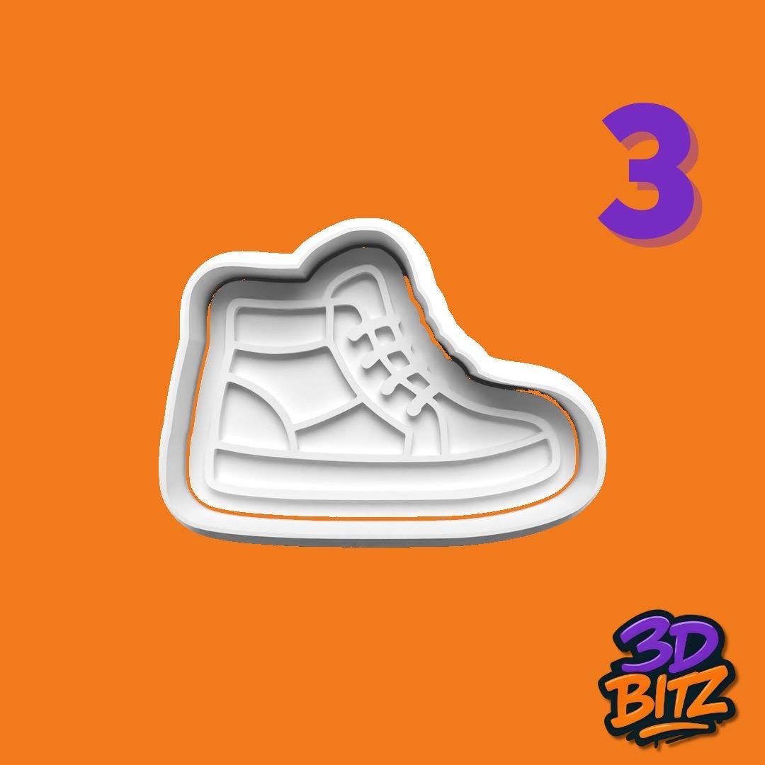 Trainers sneaker Cookie Cutter & Embosser Set