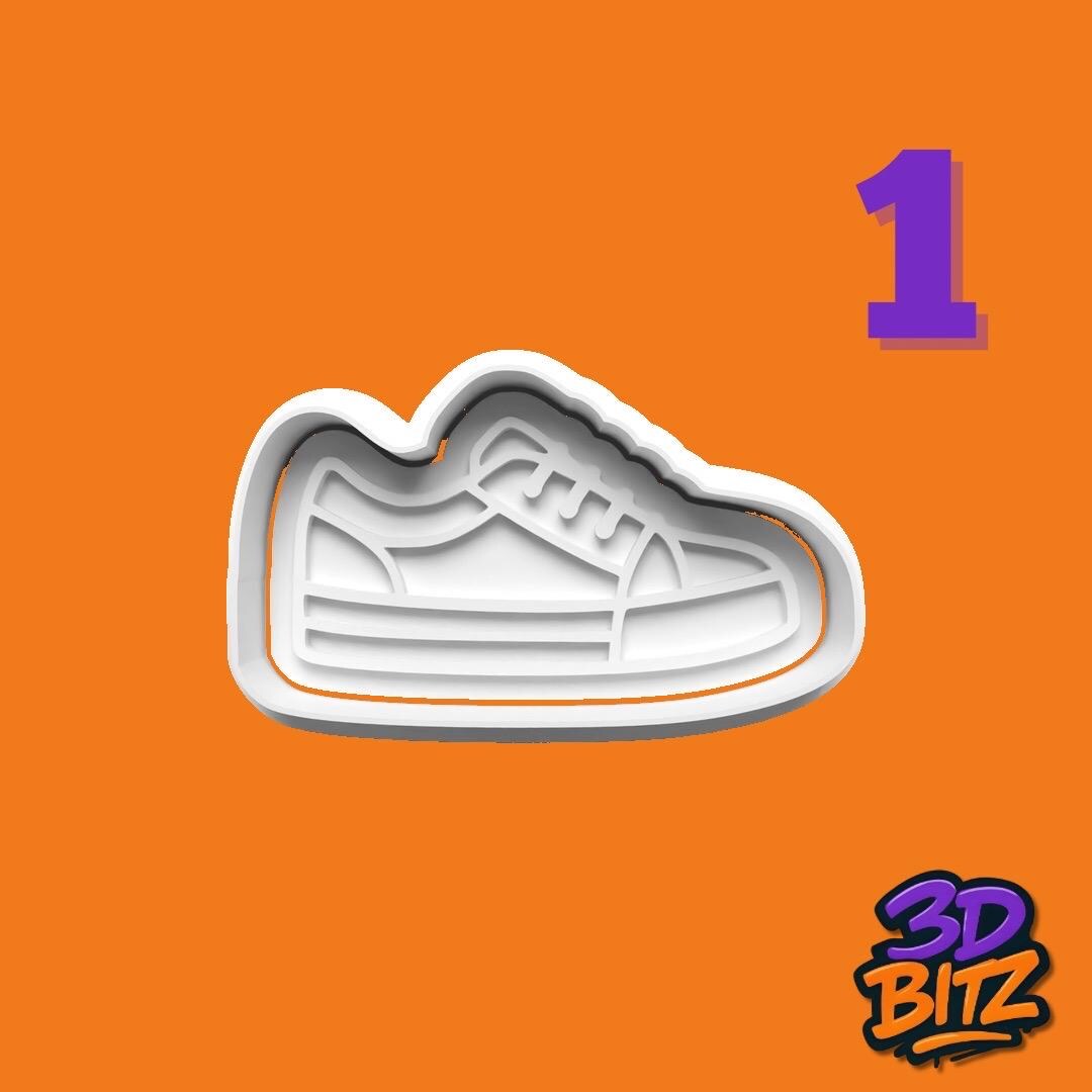 Trainers sneaker Cookie Cutter & Embosser Set